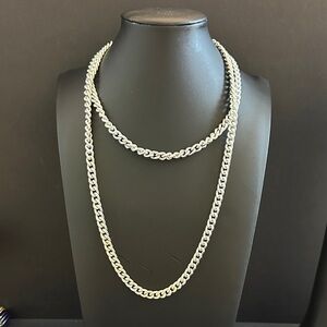 Vintage Sarah Cov Silver Tone Chain 40”